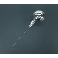 50MM Silver Glass Balls With Wire (Lot of 1 Box - 24  Balls Per Box) SALE ITEM